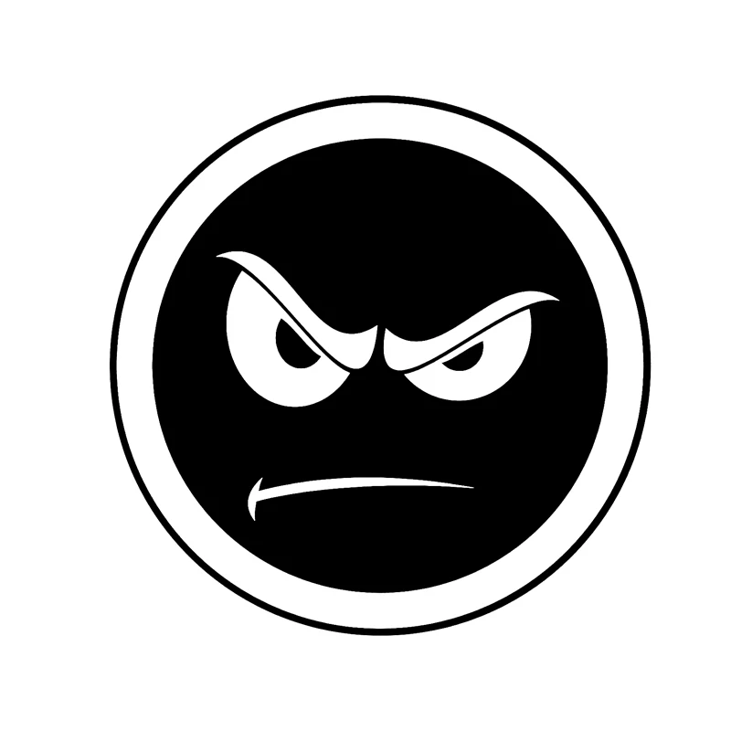 См 13 см * Emoji Angry Face автомобиля стикеры виниловые наклейки черный/серебристый c1-7041 |