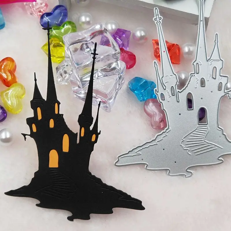 

1 Pc DIY 12.17x8.97cm Halloween Castle Metal Cutting Dies Stencil DIY Scrapbooking Album Stamp Paper Card Embossing Crafts Decor