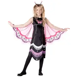 Костюм на Хэллоуин для детей, розовые сказочные костюмы с бабочками, для девочек, Лесной лес, зеленая Эльфийская фея, Costume & Cosplay платье DN2419