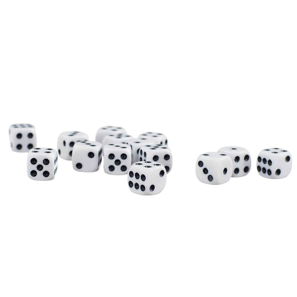 Набор белых 6 сторонних игральных костей D6 для ролевых игр D & новая модель