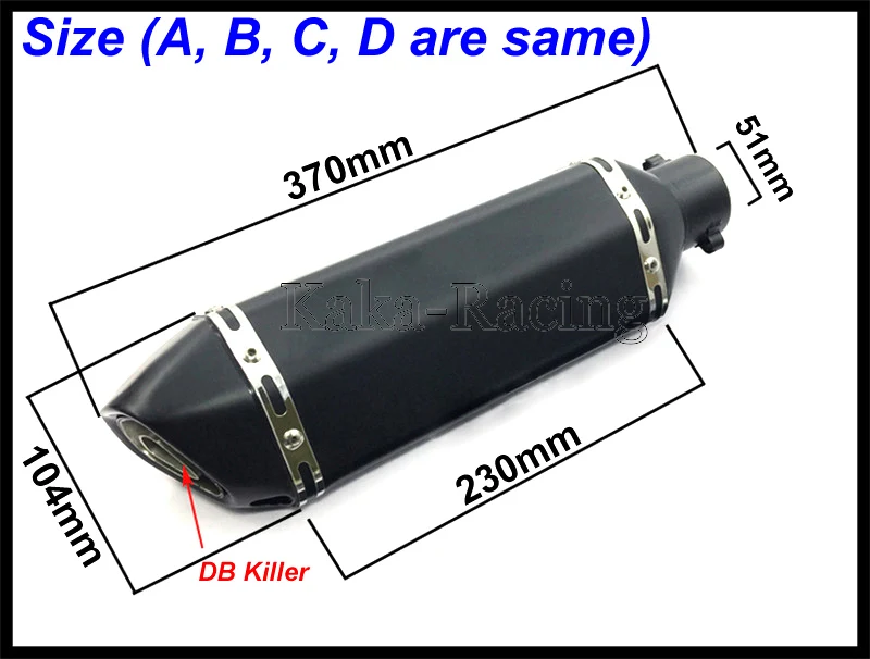 На входе 51 мм Универсальный мото rcycle глушитель трубы глушитель выброса выхлопных газов мото правая и левая сторона лазерная маркировка Akrapovic