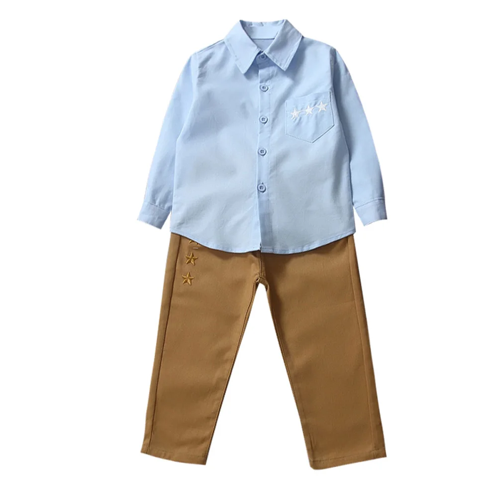 

2pcs Suits Baby Boys Clothes Set Kids Children Boy Gentlemen Clothes Long Sleeve Shirt Pants Clothing Outfit Kids Clothes