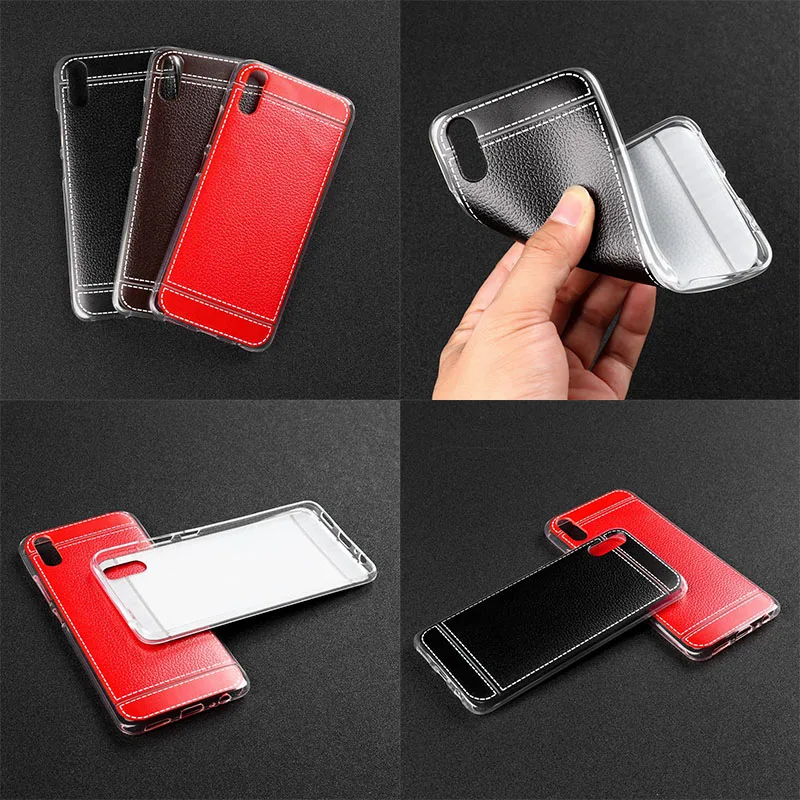 Чехлы из ТПУ личи для Sony Xperia Z2 Z1 Z3 Z ZR Z5 Compact L39H M2 M4 Aqua Case C S39H C3 C4 T3 L1 E3 E5 E6 Dual