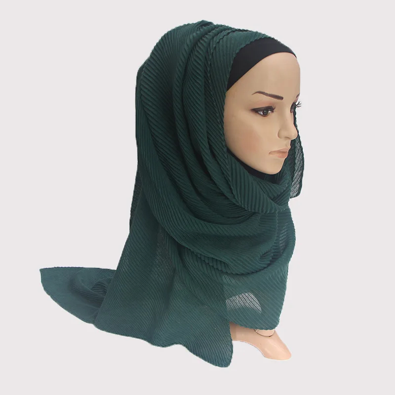 Женский простой хлопковый шарф головной хиджаб обертывание цельные закрывающие шали из фуляра женские повязки на голову сморщенные мусульманские хиджабы магазин