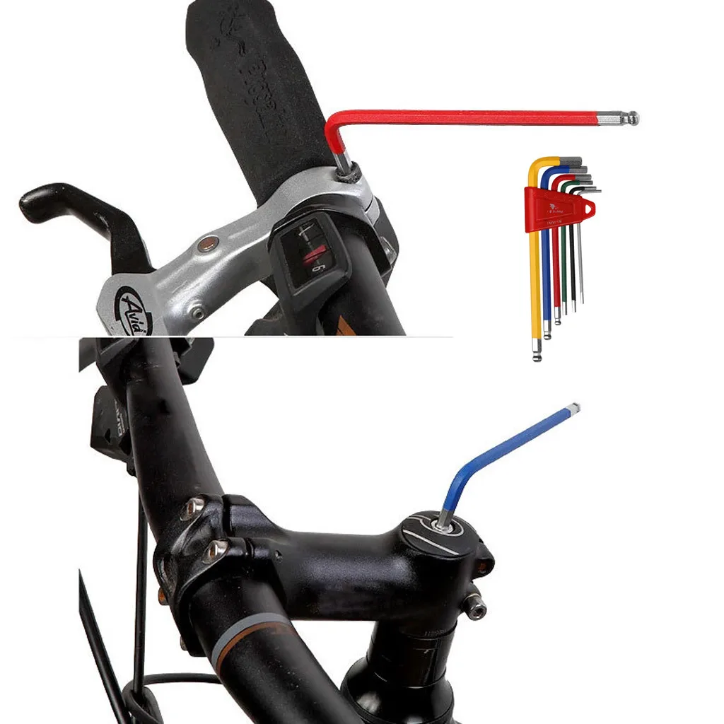 Bike Tools Bicycle Supplies Accessories BIKEHAND Color Allen Wrench Set