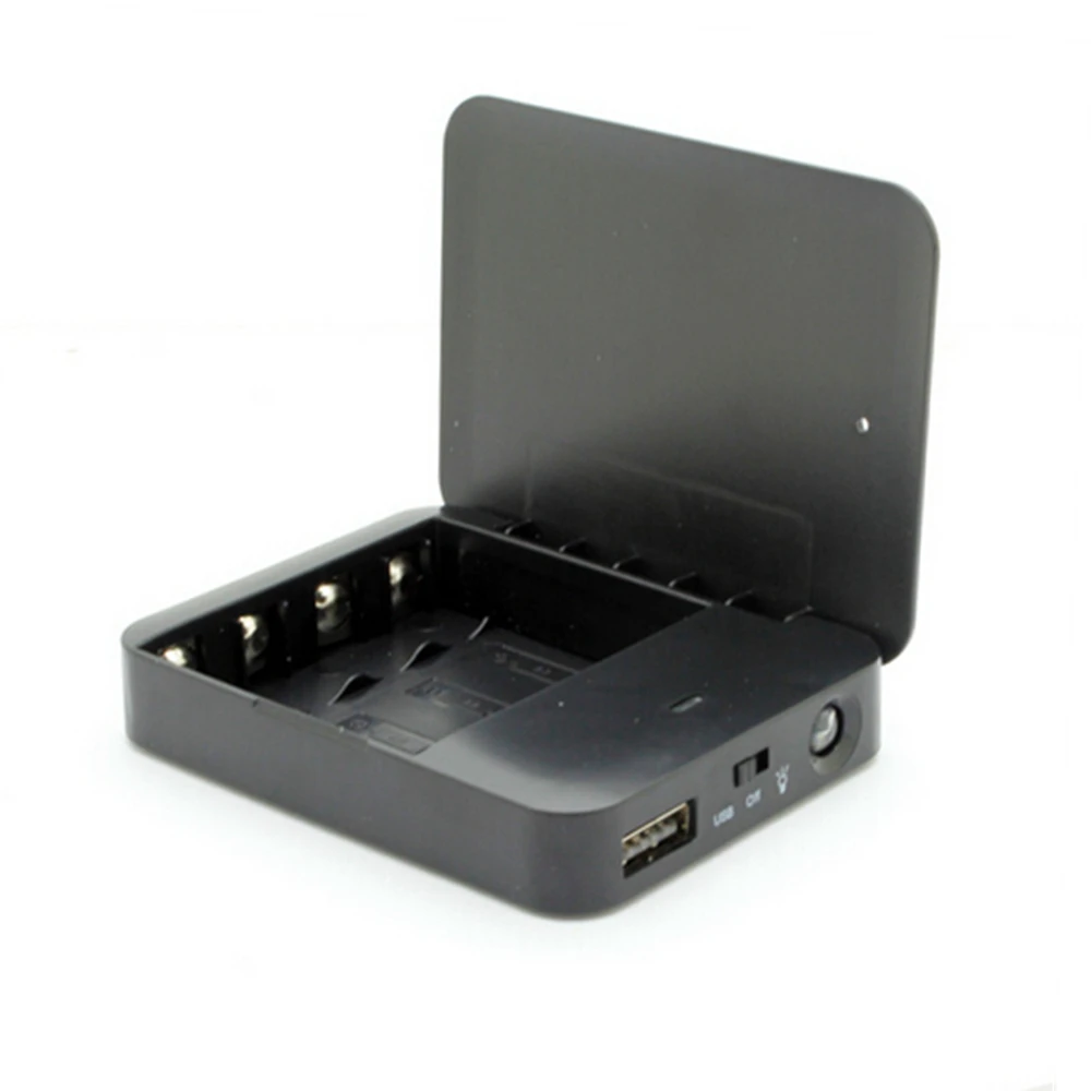 4 Slots AA Batteries External USB Rechargeable AA Lithium Battery Charger Emergency Power Charge Box Mobile Phone Charging Base battery charger battery charger adapter