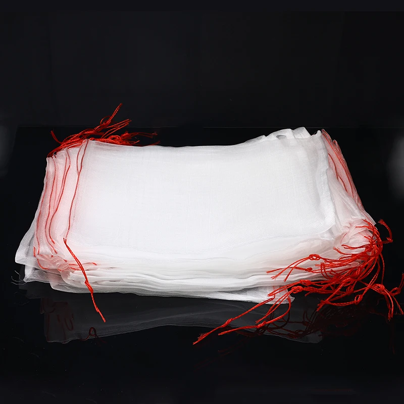 

50Pcs/Set Drawstring Mesh Bags Garden Plant Fruit Protect Drawstring Mesh Net Bag Anti Bird Netting Pest Control Tools
