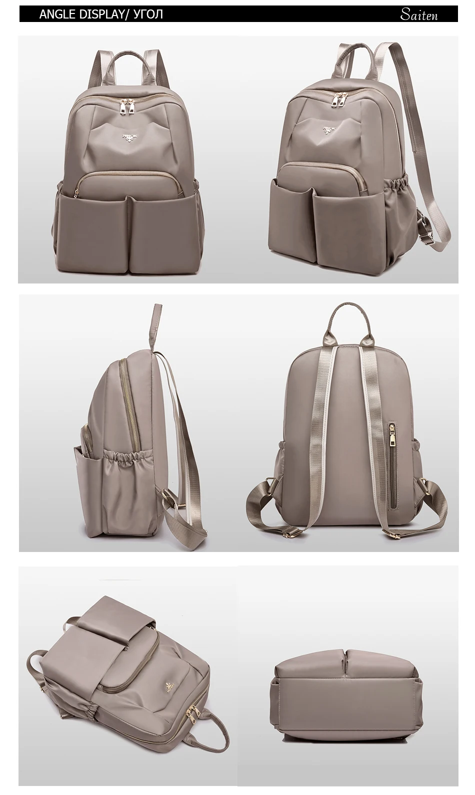 Водонепроницаемый Оксфордский женский рюкзак с двойным карманом, школьные сумки для девочек-подростков, средний рюкзак, женский рюкзак, Mochilas Feminina