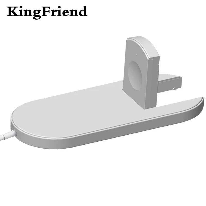 

KingFriend 2 in 1 Qi Fast Wireless Charger For iPhone 8 X XS Max XR Apple Watch 4 3 2 For Huawei Samsung Xiaomi USB Quick Charge