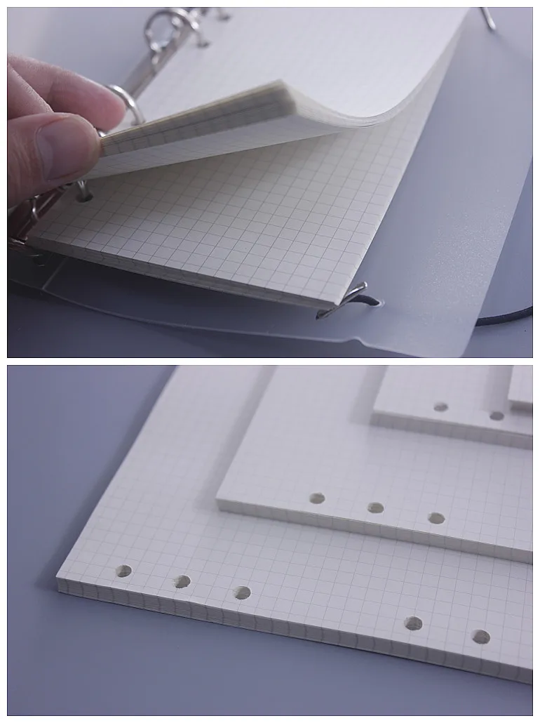 Квадратная сетка горизонтальная линия решетки пустые TODO Бумаги A5/A6/A7 6 отверстий тетрадь заправка внутренний ядро 45 листов