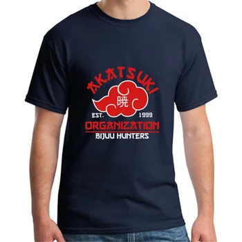 

2018 New Design Naruto Akatsuki Shirt Man Naruto Akatsuki Organization T Shirt for Man 100% Cotton T-shirt Fashion Tops Tee