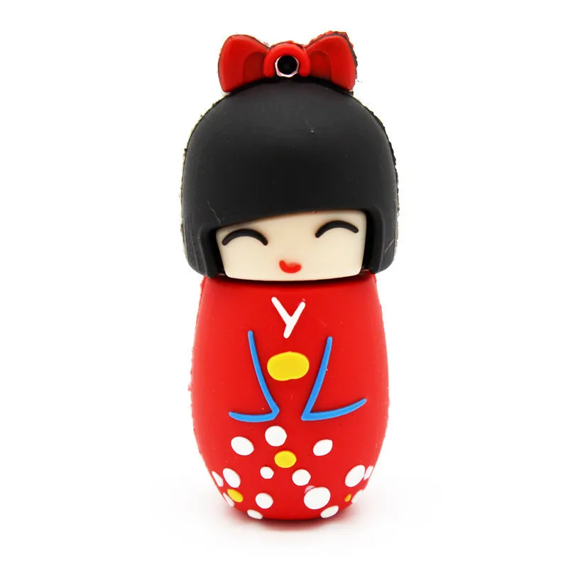 USB флеш накопитель 64G Флешка 32G 16G стиль японская кукла игрушка флешка|USB