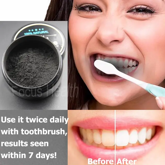 Teeth Whitening Cleaning Activated Charcoal Powder Natural ...