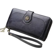 Кошелек, женский кожаный кошелек, восстановленная Старинная сумочка, длинная стильная сумка для телефона, клатч, кошелек, кошелек для карт, женский длинный кошелек