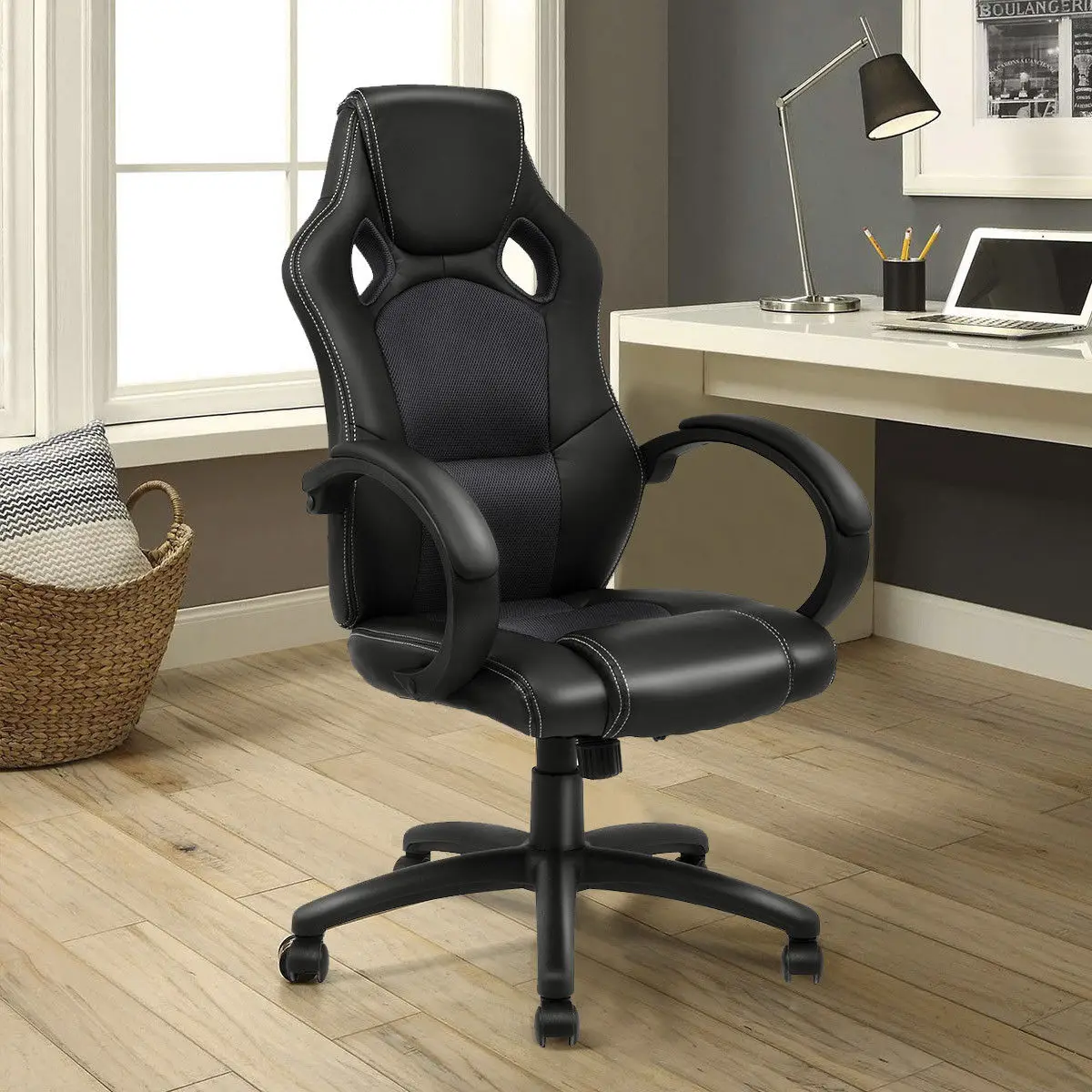  Giantex Gaming Chair High Back Racing Chair Bucket Seat Office Desk Swivel Executive Armchair Moder