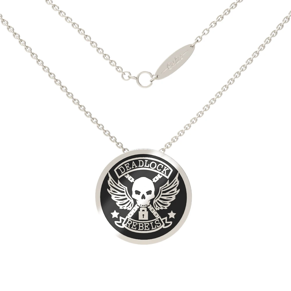 Coslive 2019 Fashion Design Over Watch Ashe Black Zinc Necklace &amp Brooch Two Ways Wearing Cosplay Accessory Halloween Best Gifts |