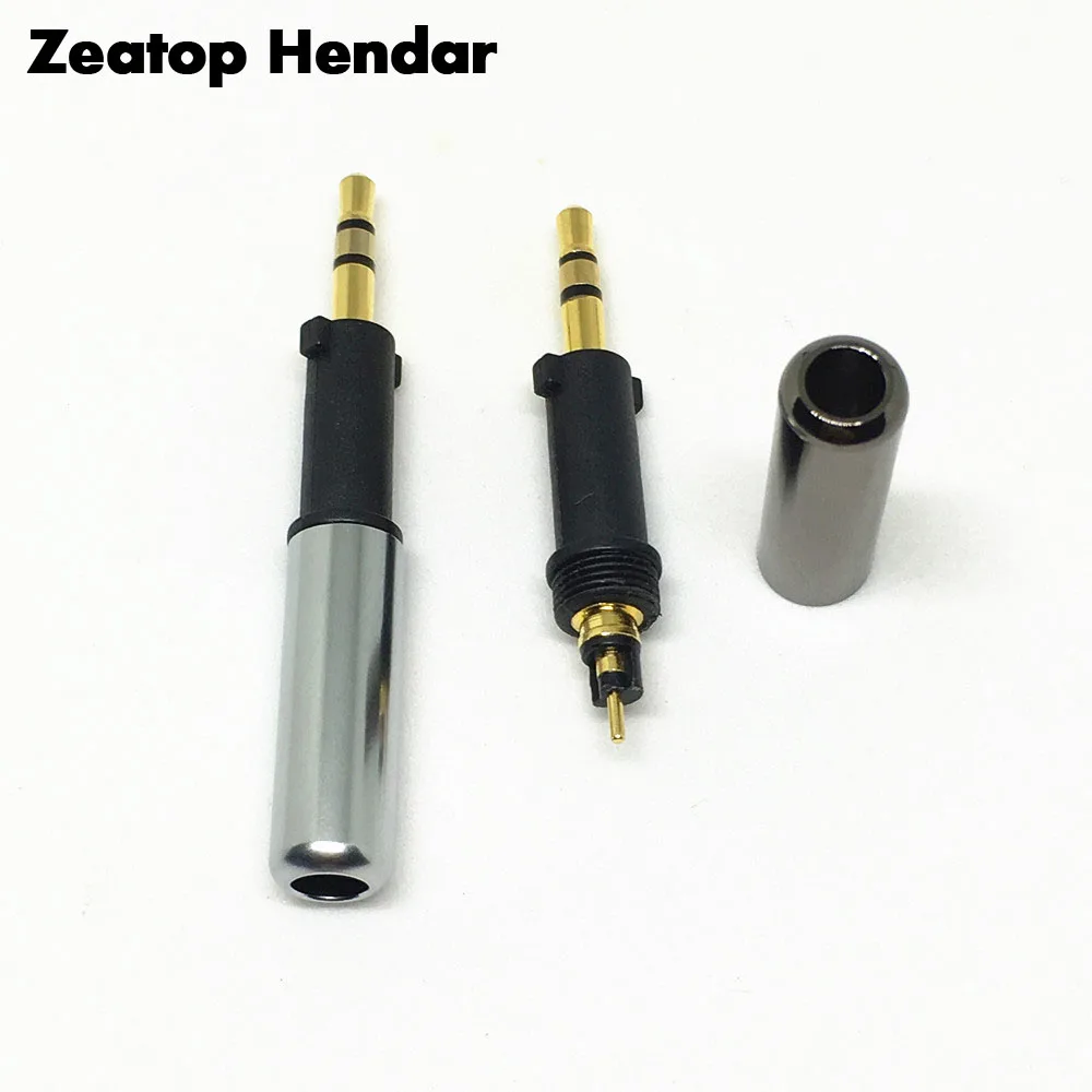 

4Pcs New 2.5mm 3Pole Stereo Male Jack Male Audio Plug Soldering Cable Adapter Audio DIY Connectors for Sennheiser Headphone