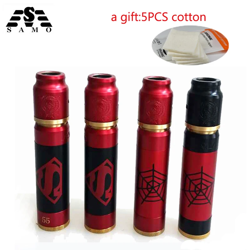 

HOT AV Mod Set Spiderman&Superman e cigarette mechanical mod kit mech mod for 18650 battery with rad atomizer vape Kits mehmod