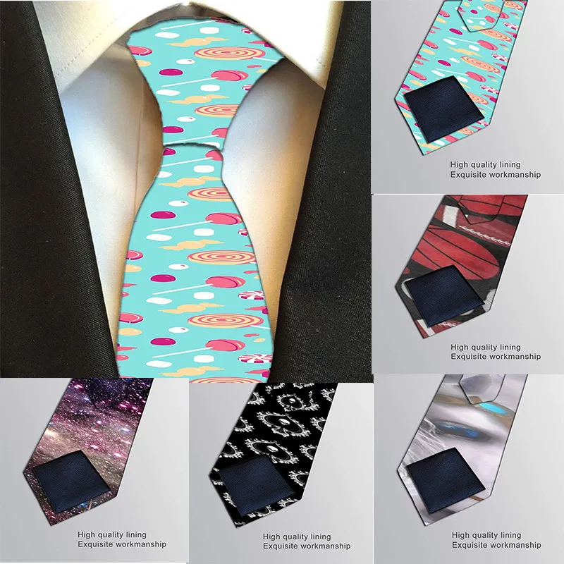 

Fashion New Hot 3D Printed Men's Tie Polyester 8CM Width Floral Printing Tie Wedding Accessories Party Banquet Necktie H-LD25
