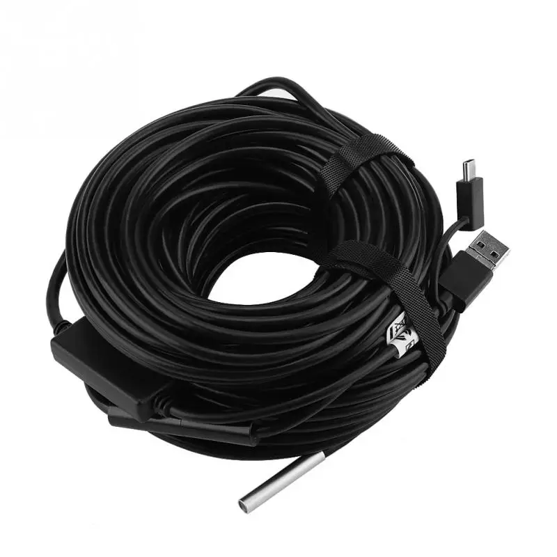 

20m 5.5mm Dia Waterproof Endoscope Portable USB Endoscope with 720P USB Inspection Camera 60° View Angle for Pipe Car Inspection