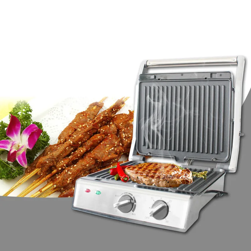 

Electric Steak Sandwich Beef Meat Barbecue Machine Breakfast Maker Meat Roaster Frying Electric Vertical Oven Baking Pan