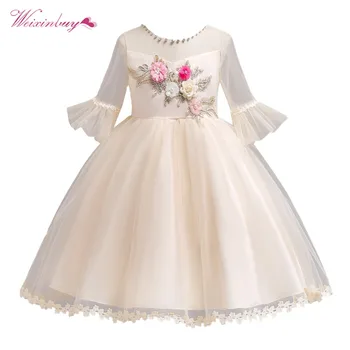 

Spring Girl Dress Princess Flower Summer Tutu Wedding Birthday Party Dresses For Girls Children Costume Teenager Prom Designs