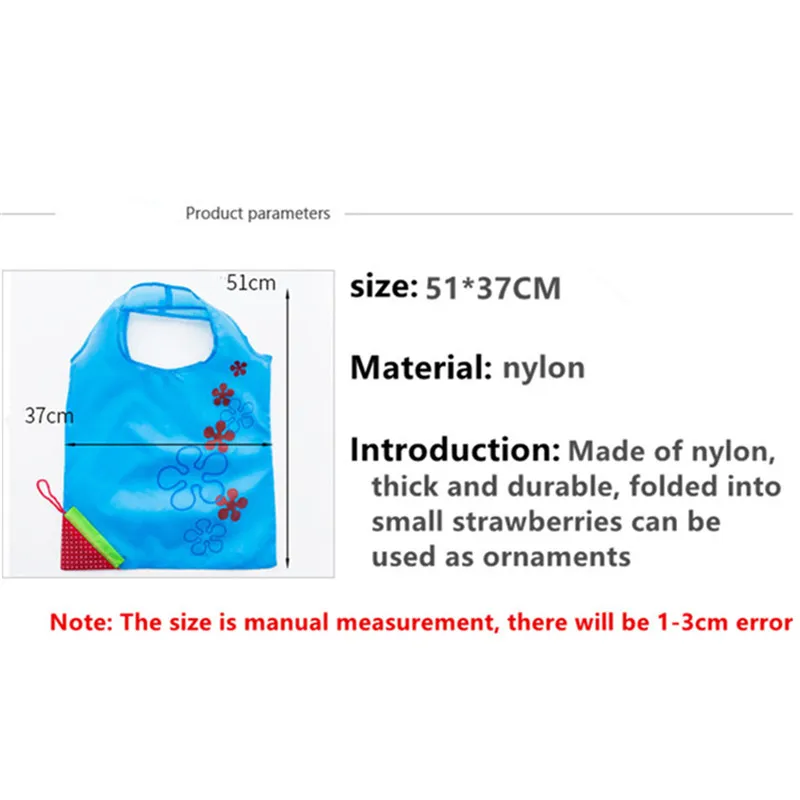 Vogvigo Creative environmental storage bag Handbag Strawberry Foldable Shopping Bags Reusable Folding Grocery Nylon eco tote Bag Vogvigo Creative environmental storage bag Handbag Strawberry Foldable Shopping Bags Reusable Folding Grocery Nylon eco tote Bag