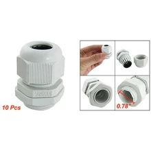 10 шт белые пластиковые Водонепроницаемые кабельные сальники M20 x 1,5