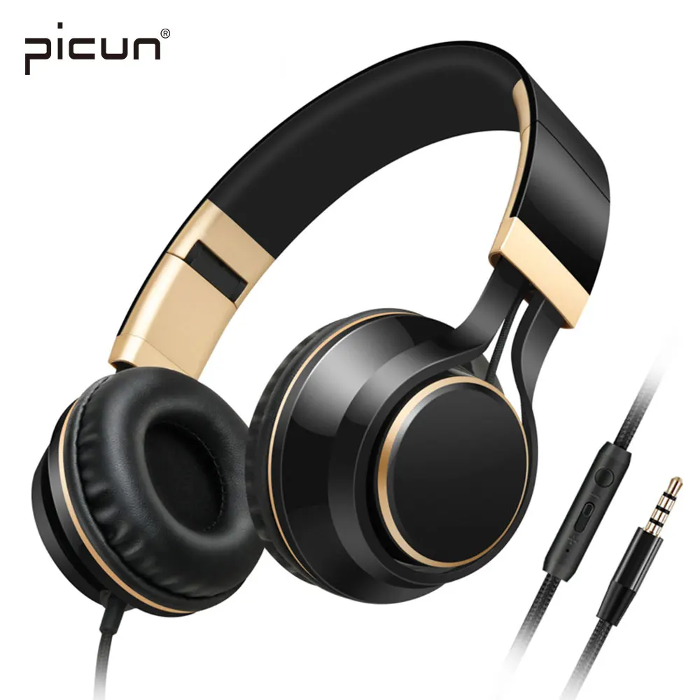 Original Picun i58 Heavy Bass Music Headphones 3.5mm Wired Big