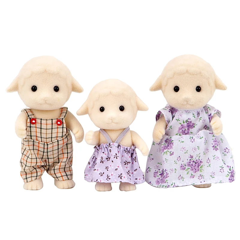 Sylvanian Families семья овец 3 шт. набор родителей и детей кукольный домик животные