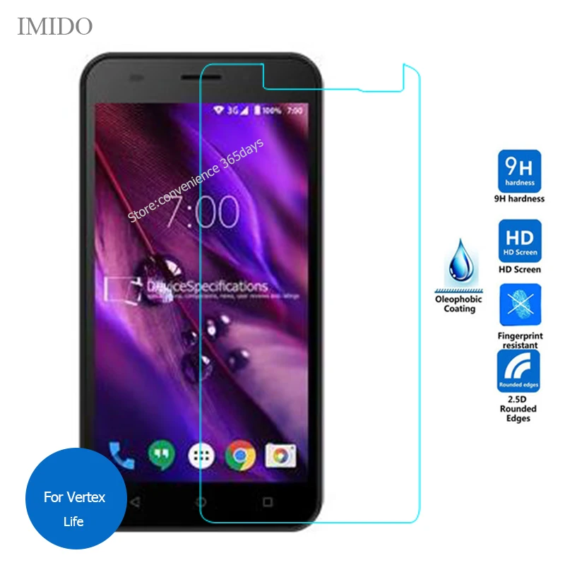 

For Vertex Impress Life Tempered Glass Screen Protector 2.5 9h Safety Protective Film on Impress Life