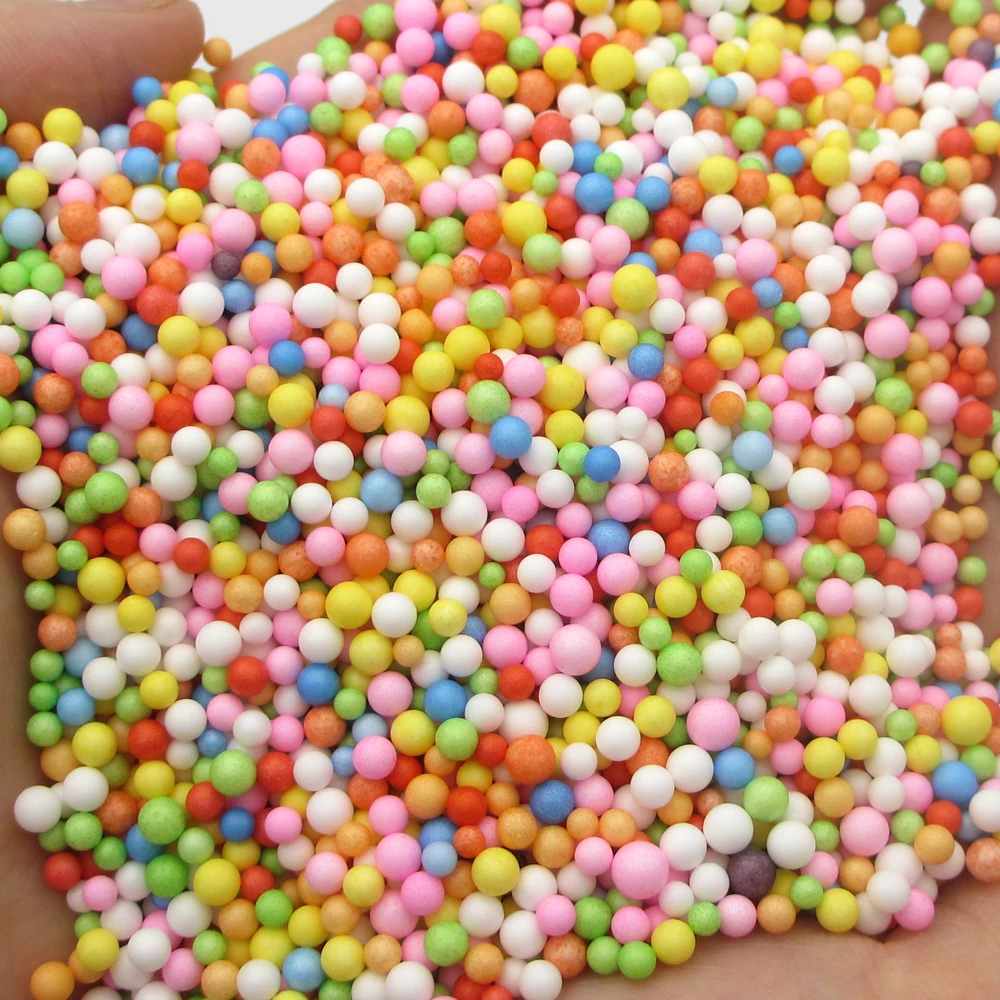 900PCS 2 10mm Mini Colored Round Foam Balls Crystal Bottle Decoration Pillow/Sofa Filler