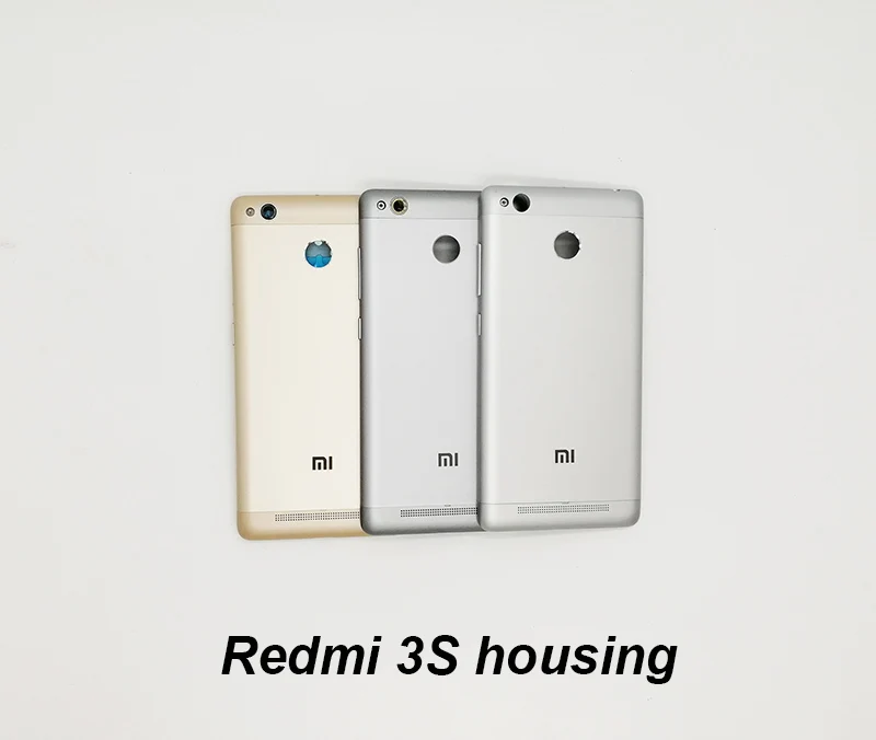 

Original Redmi 3s Housing Replacement Parts Metal back Battery Cover for xiaomi Redmi 3 pro with side buttons Back Housing Cover