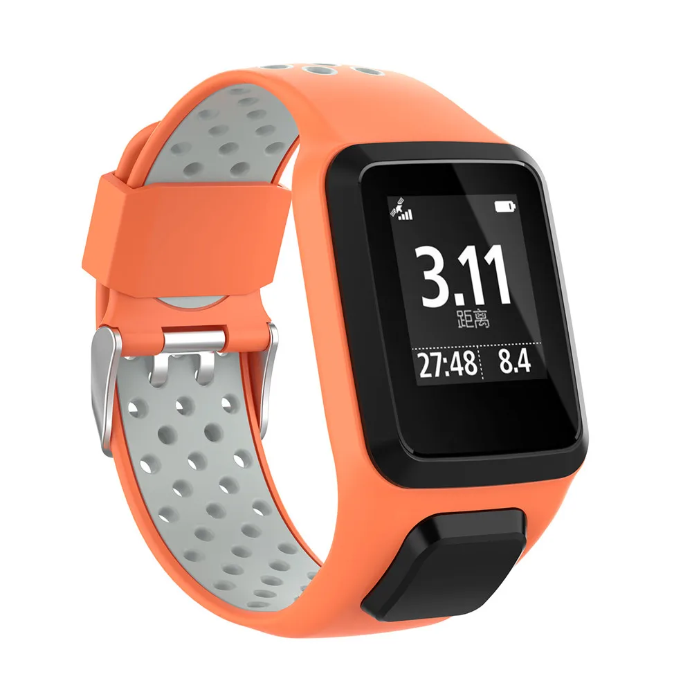 Сменный Браслет для часов Tomtom, силиконовый ремешок для Tom tom Runner 3/Adventurer/Golfer 2/Runner 2 Cardio/Spark 3 Music