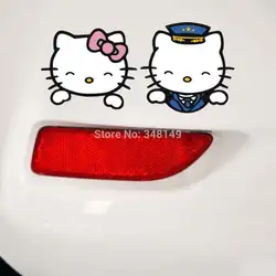 Aliauto пара смешно любовник рисунок «Hello Kitty» Наклейки для автомобиля и этикета Интимные аксессуары для TOYOTA Chevrolet Cruze Volkswagen Skoda Ford