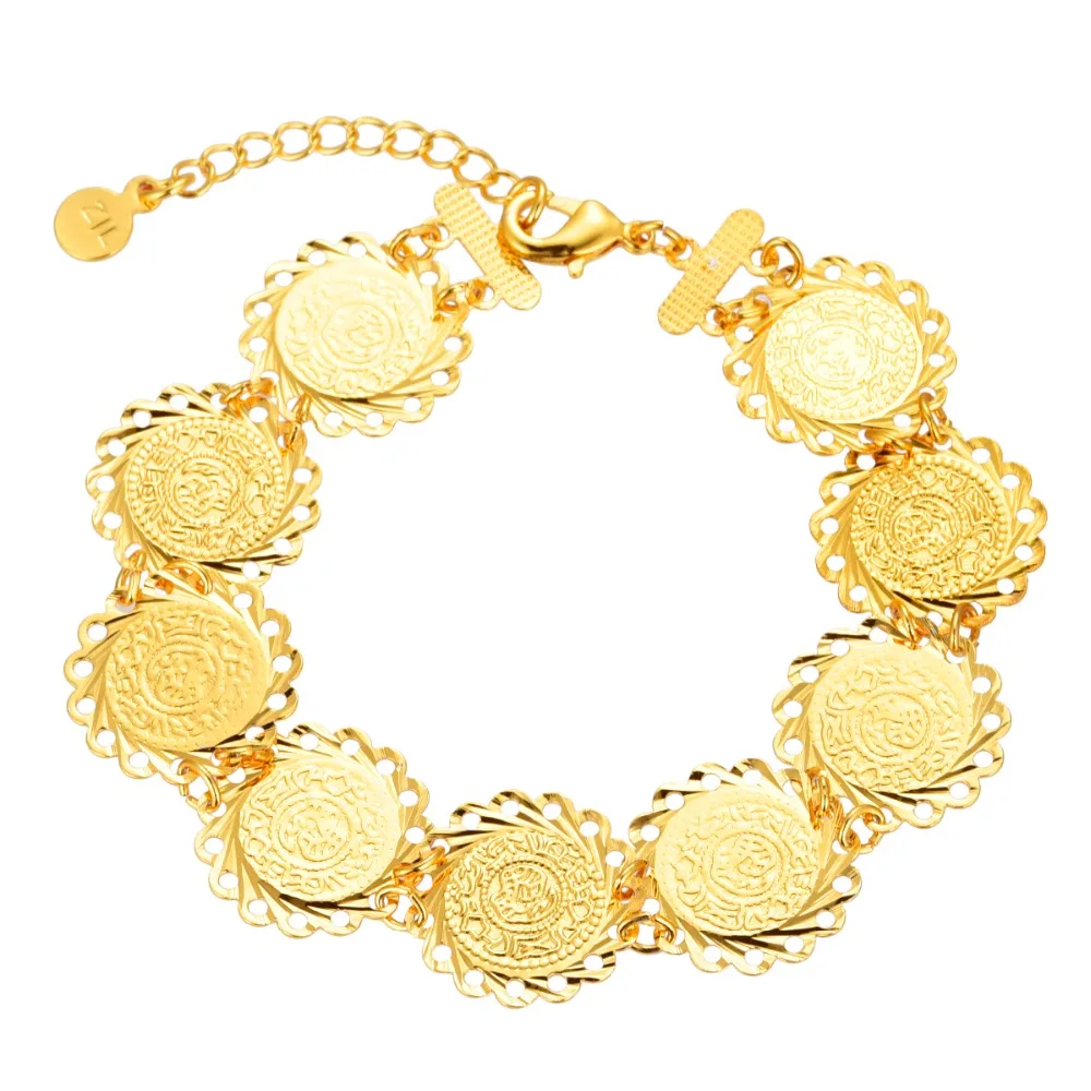 

Islamic Arabic Style Men Women Cold-color Ancient Coins Bracelet Jewelry