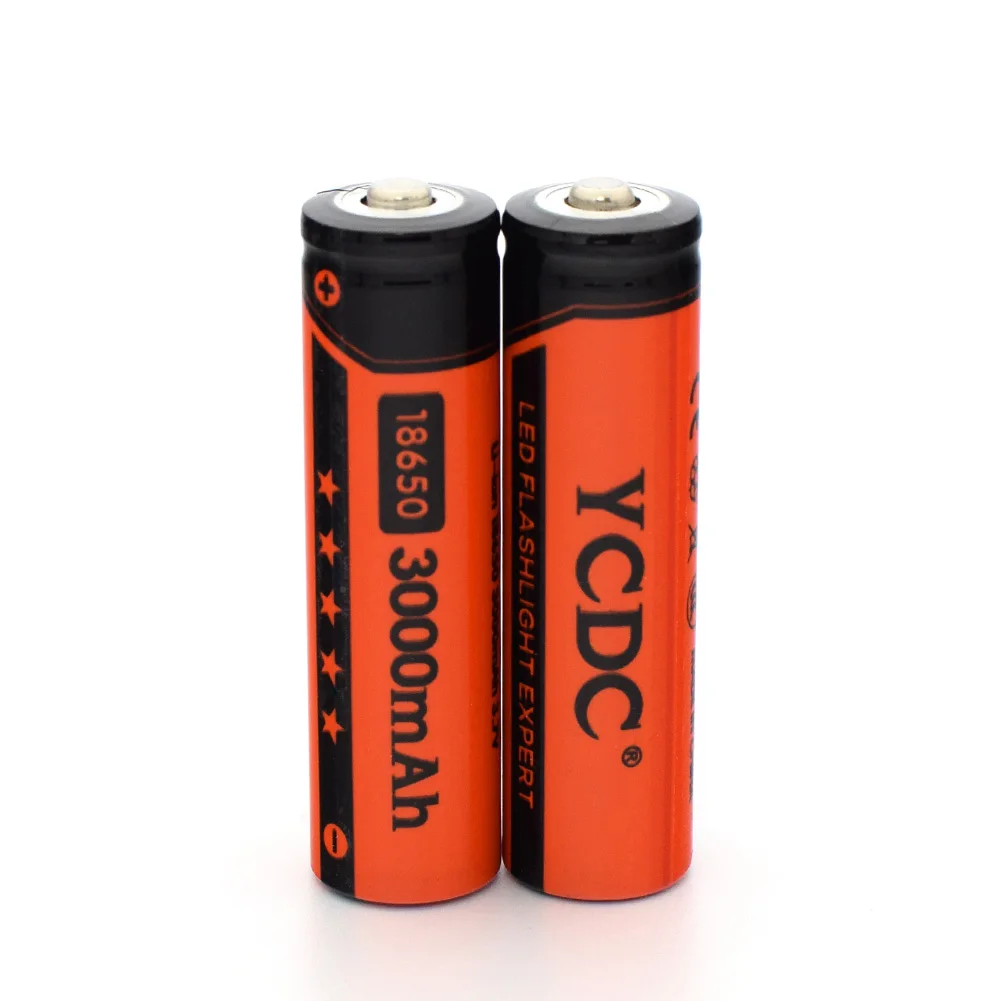 YCDC 2x литий-ионные 18650 аккумуляторные батареи 3,7 V 3000mAh литиевая батарея для 3,7 v power Bank фонарик батарея белый Batery Box