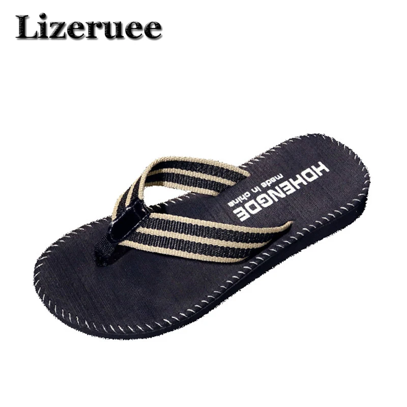 

2018 Fashion Simple men's Beach flip flops Home Leisure anti-skid slippers cotton linen soft bottom slippers Q30