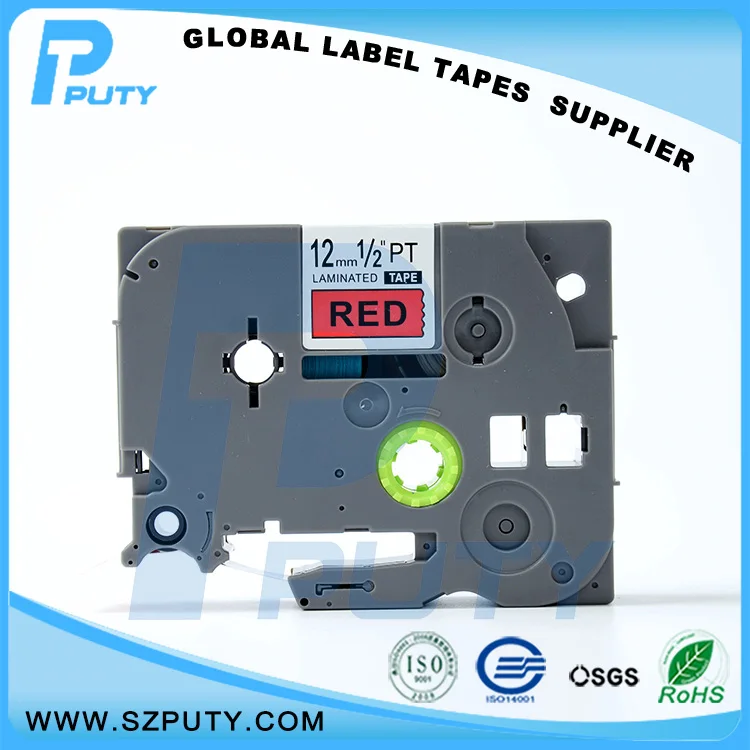 

manufacturer direct selling compatible TZe-431 TZ-431 Black on Red 12mm label tapes for Ptouch label printer