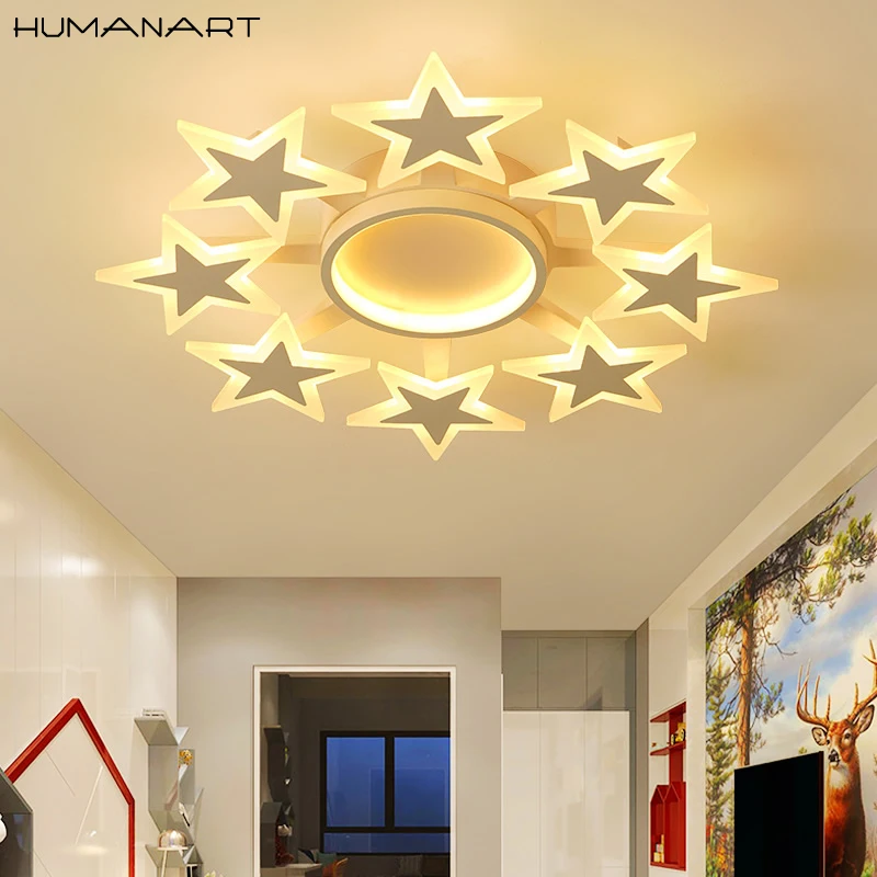 

Modern creative personality stars led ceiling light warm romantic simple lamp bedroom room children room lighting