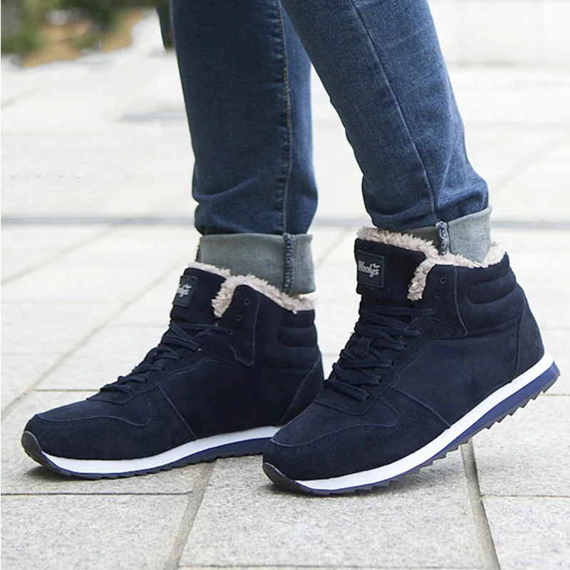 Men Boots Fashion Men Winter Shoes Plus Size Ankle Boots Winter Casual Sneakers Male Keep Warm Unisex Boots Chaussure Homme