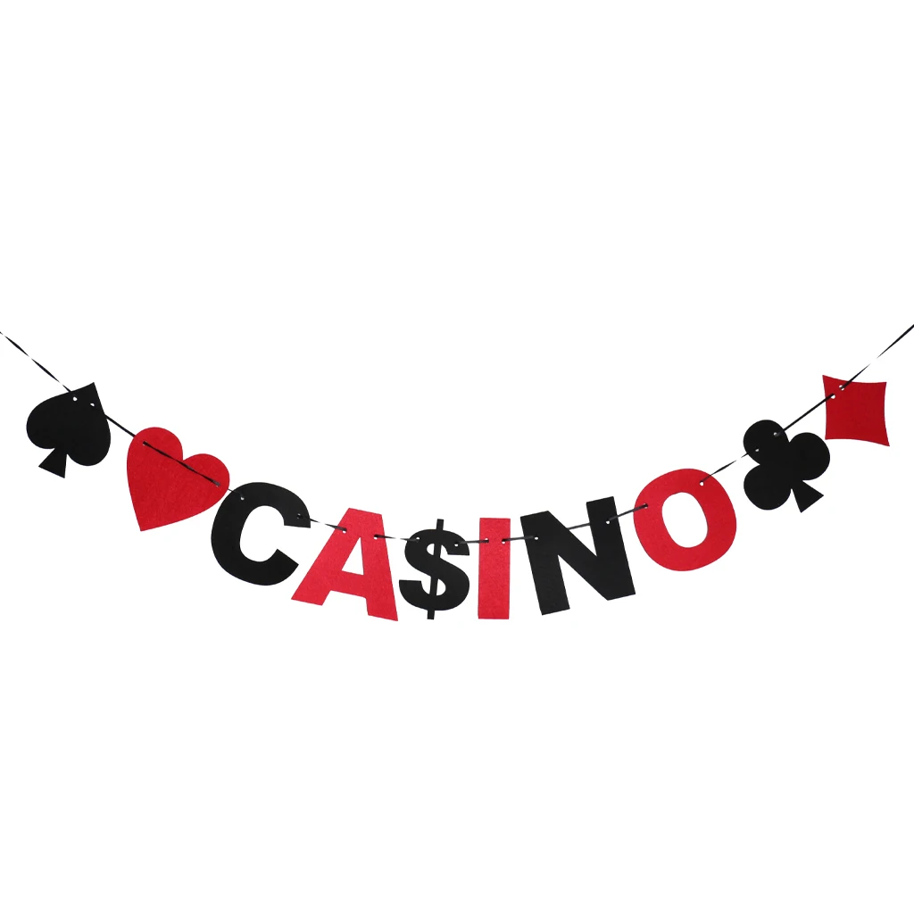 Hanging Bunting Pennant Party Banner - Hanging Pennant Party Banner Decorations Black Red