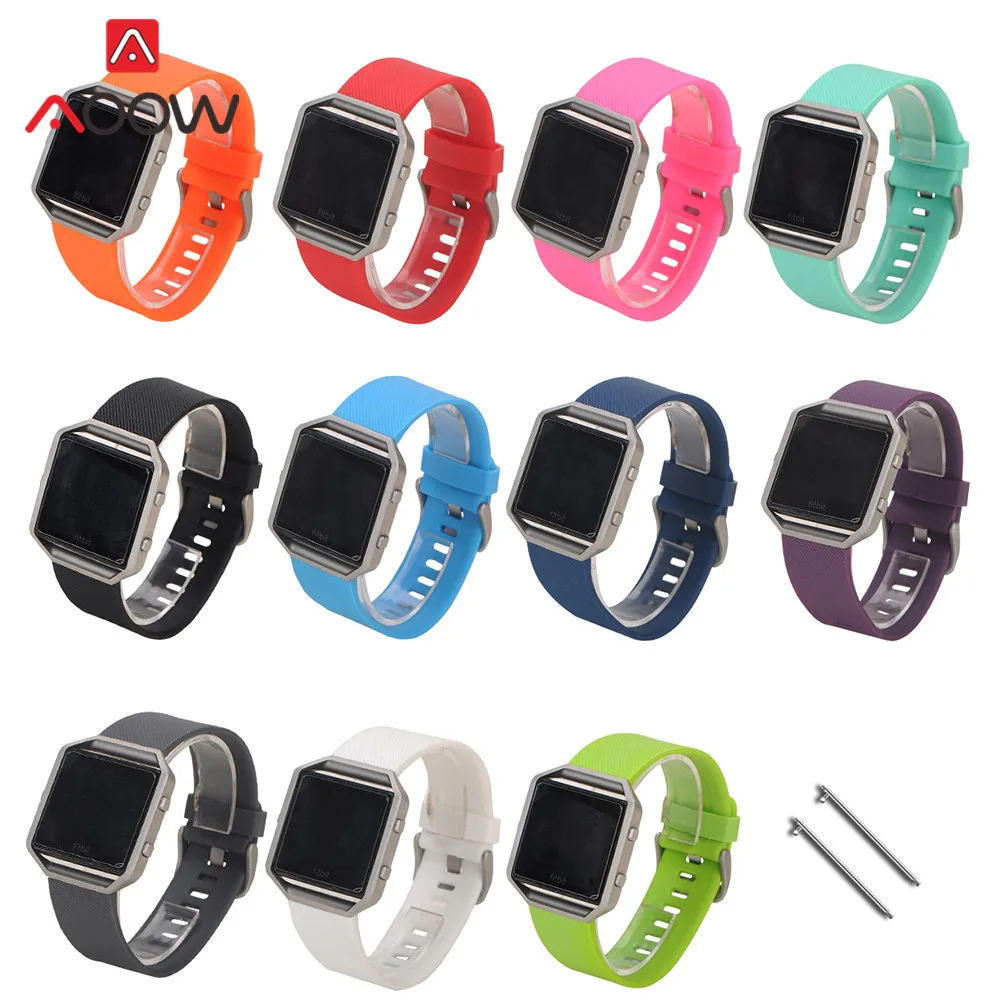 Силиконовый ремешок для часов Fitbit blaze быстросъемный мягкий резиновый спортивный