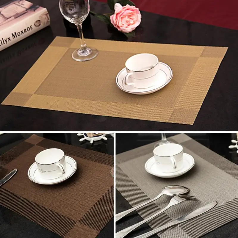 30*45cm Waterproof Anti Slip Pad Square Shape 4Pcs/Lot Placemat Table