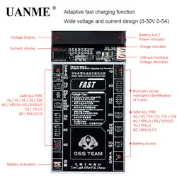 UANME Батарея быстро Зарядное устройство активации приспособление 2 в 1 умный быстрой зарядки пластина для iPhone 4-X samsung 0-30 В 0-5A