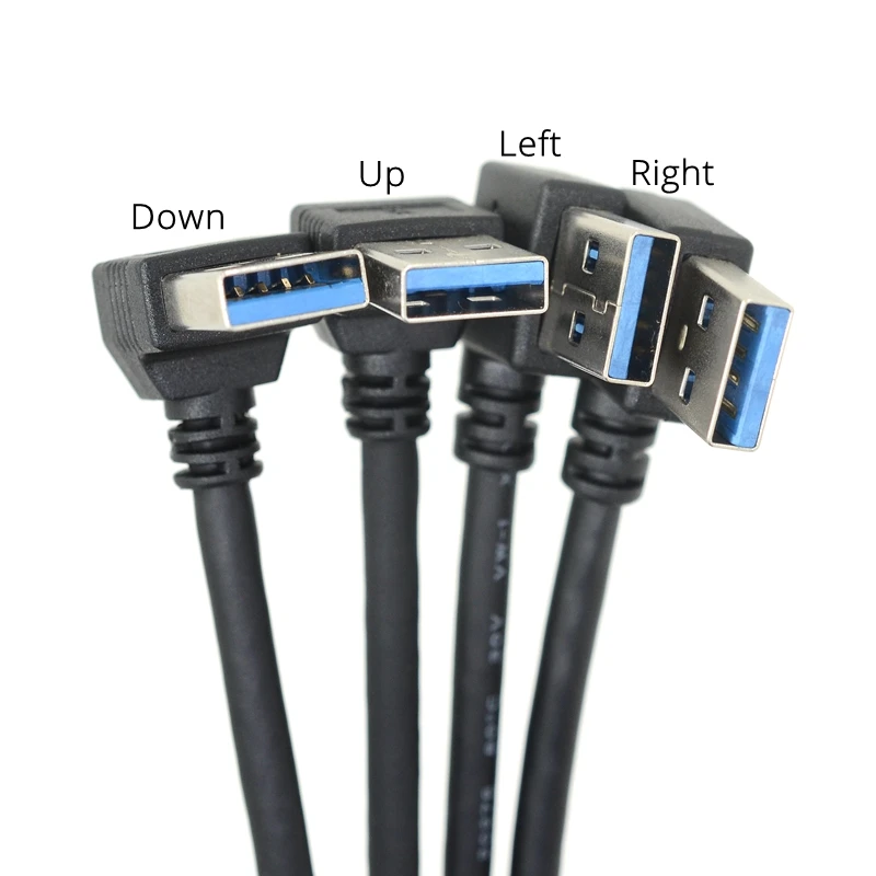 Удлинитель USB 3 0 с углом поворота 90 градусов штекер гнездо 5 Гбит/с|Кабели передачи