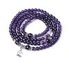 DIEZI Yoga Tibetan Buddhist 6mm Purple Crystal 108 Natural Stones Beads Bracelets Bangles Multilayer Bracelet Men Women Jewelry ► Photo 2/4