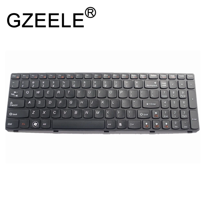GZEELE 25210921 25210952 9Z.N9YSU.A0F MB340-010 Keyboard for Lenovo Laptop / Notebook QWERTY US English BLACK with frame  