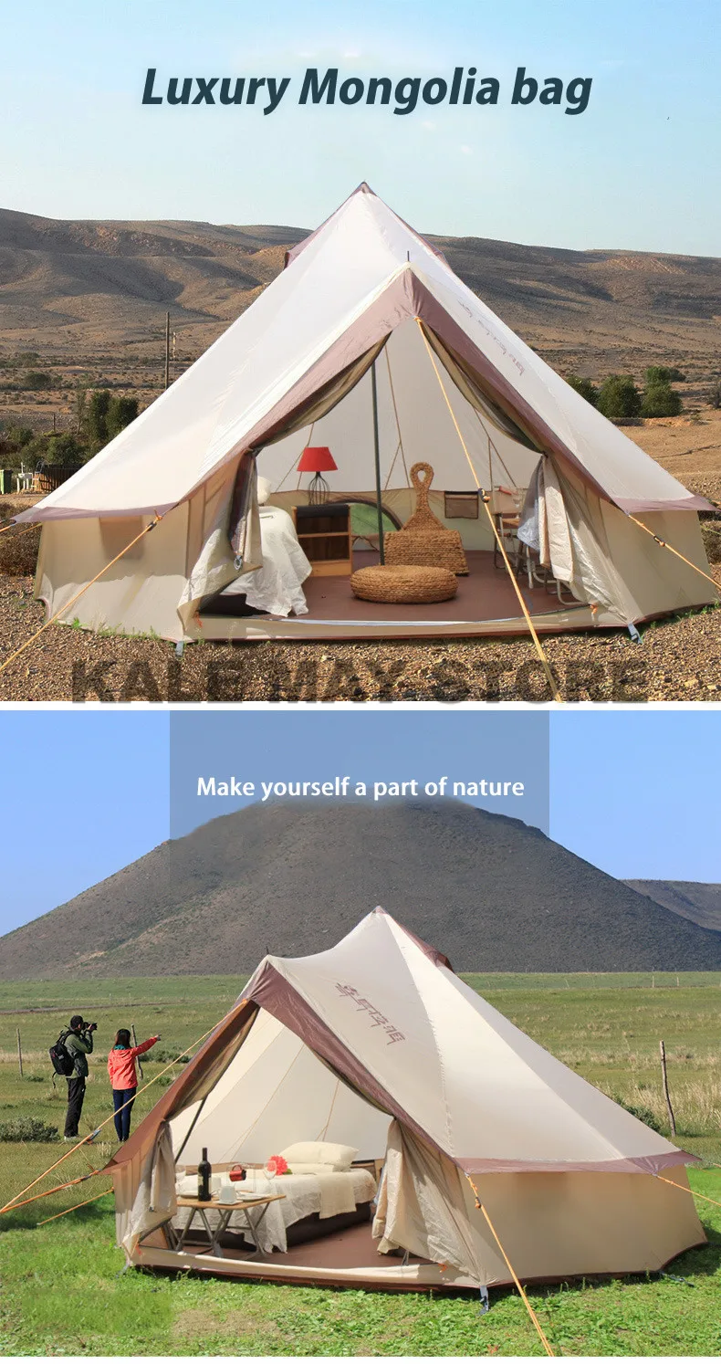 Barraca da Família para a Auto drive Tenda ao ar Grande Espaço Yurt Mongolia 8 10 Pessoa Livre à Prova d' Água Oxford Camping Selvagem Sobrevivência Piquenique 3 Esporte e Lazer
