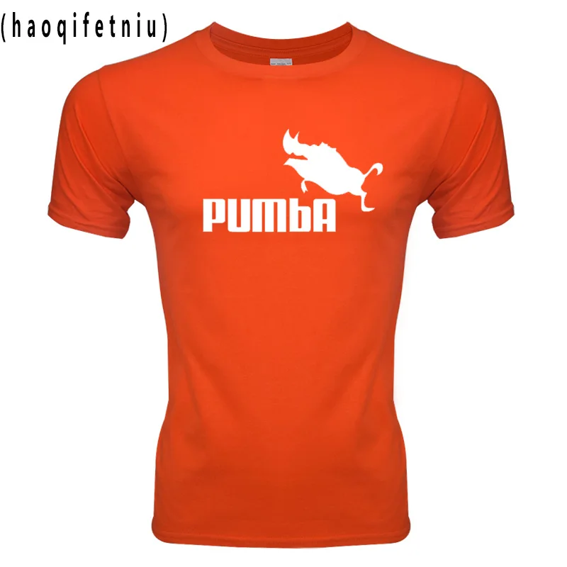 2018 Милый Забавный тройник футболки homme Pumba (Пумба) мужская с коротким рукавом